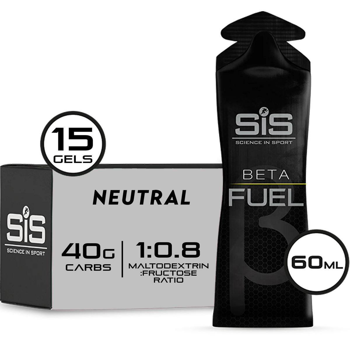 SiS Beta Fuel Gel Neutre emballage 15 pièces