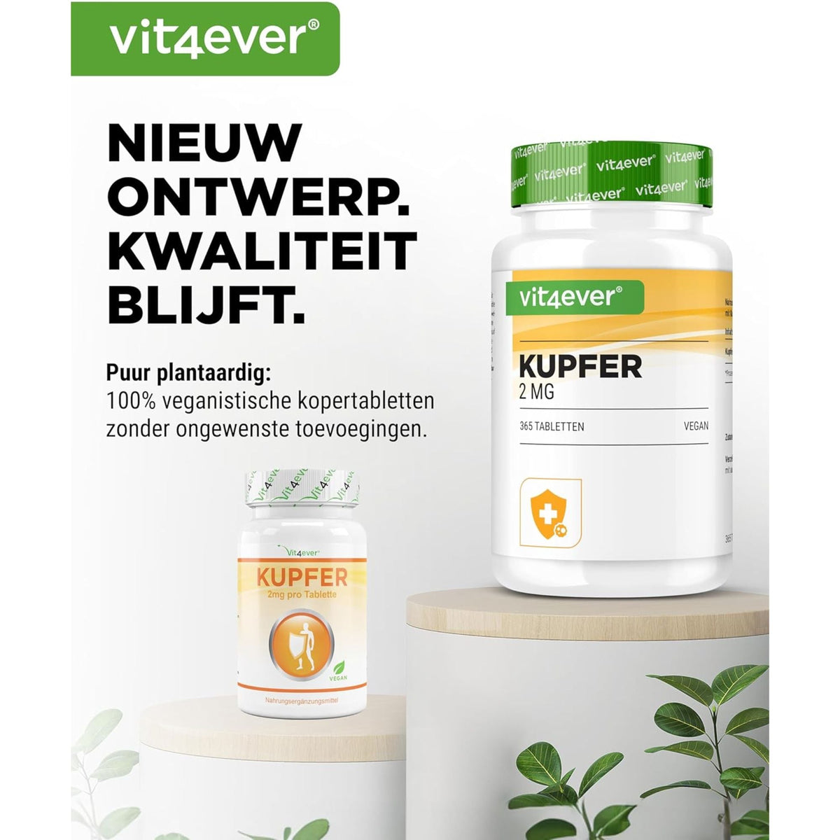 Vit4ever Cuivre (Gluconate de cuivre) 2mg - complément minéral sans ajouts inutiles