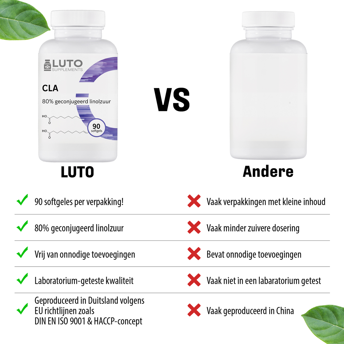 CLA acide linoléique conjugué atouts Luto Supplements