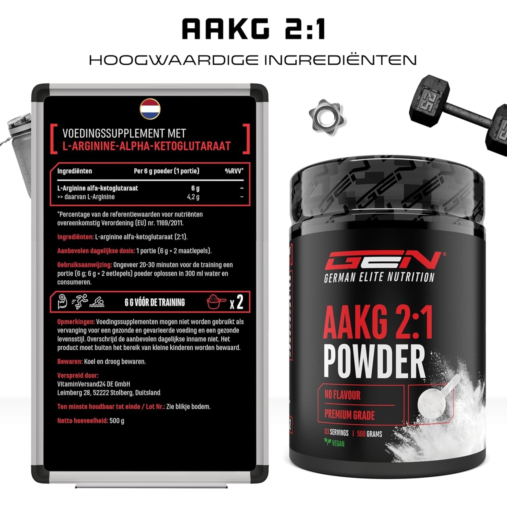 AAKG 2:1 poudre | 500 g | German Elite Nutrition