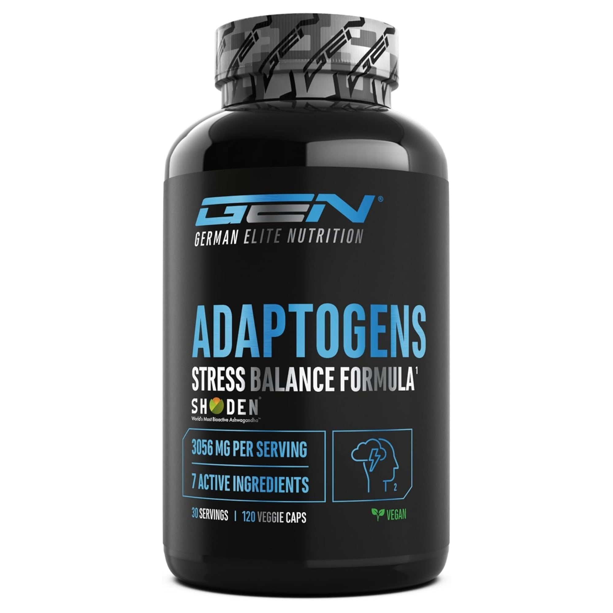 Adaptogen Complex (Ashwagandha, Rhodiola, Reishi & Ginseng) | 120 Capsules | German Elite Nutrition