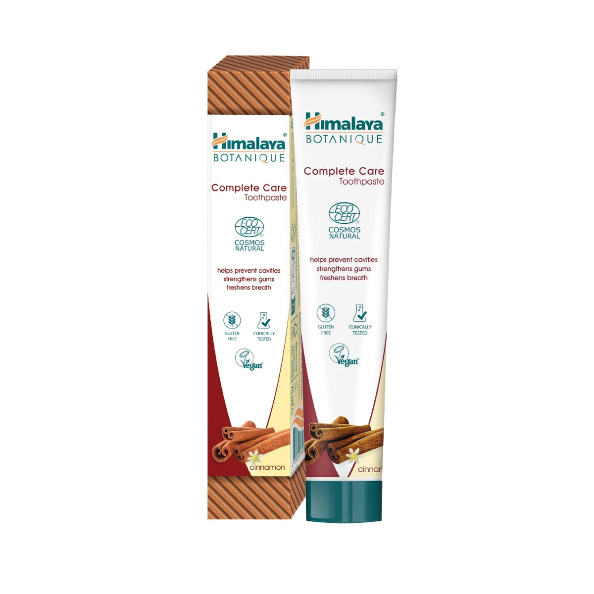 Himalaya Botanique Complete Care Dentifrice Cannelle 75 ml - dentifrice ayurvédique végane sans fluor avec neem et grenade