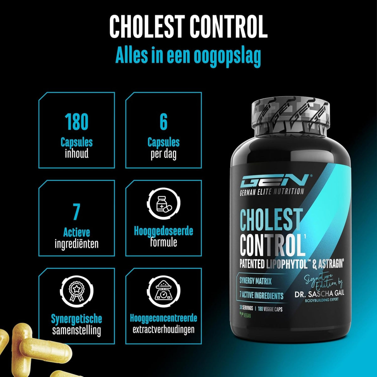 Cholesterol Control | 180 gélules | German Elite Nutrition