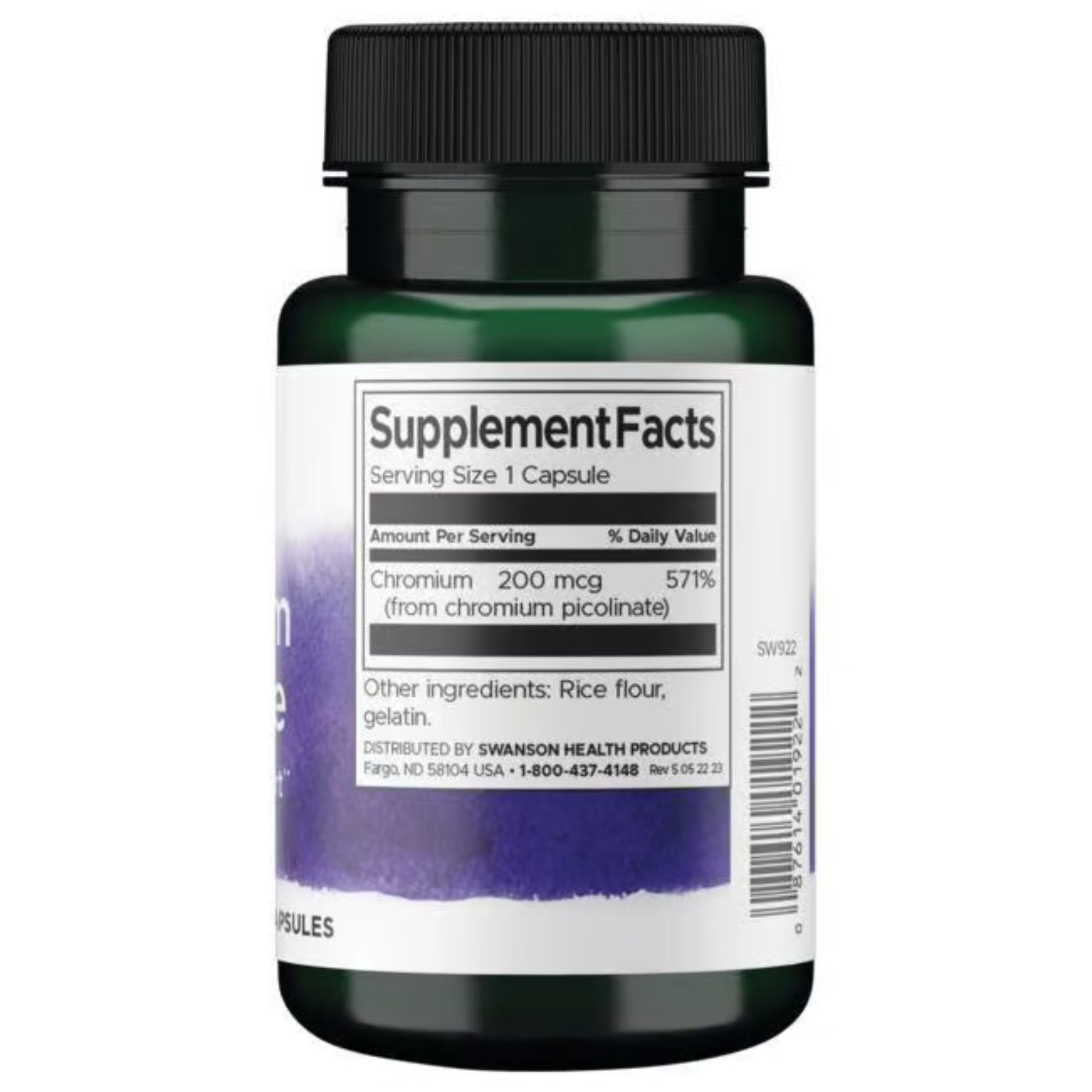 Swanson Picolinate de chrome 200 mcg - complément alimentaire