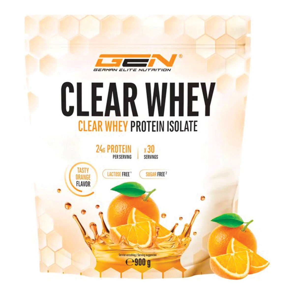 Clear Whey Isolate | Shake protéiné - Sirop protéiné - Saveur orange | 30 portions | 900 g | 24 g de protéines par portion | Shake protéiné rafraîchissant