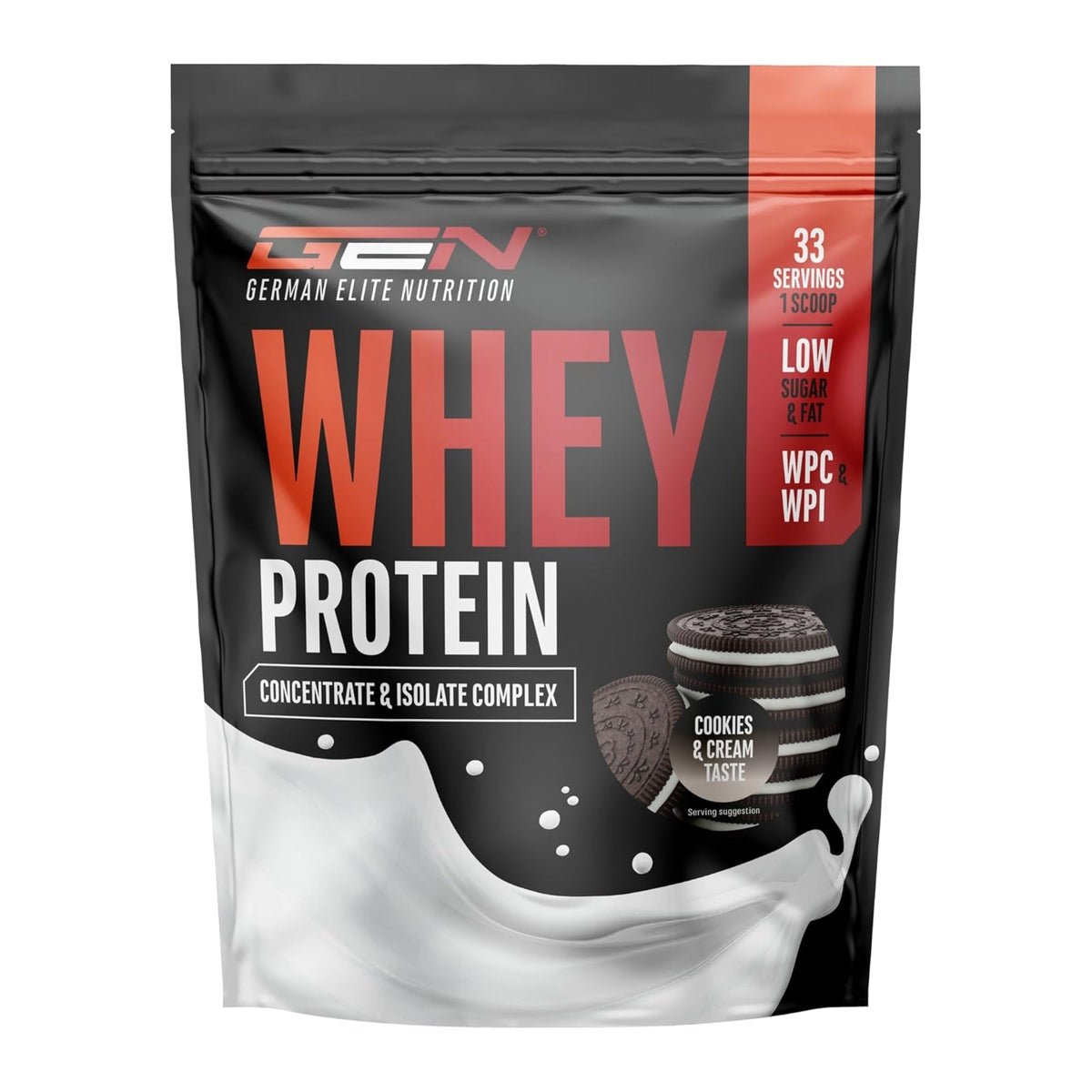 Whey Protein Complex de German Elite Nutrition, saveur cookies & cream