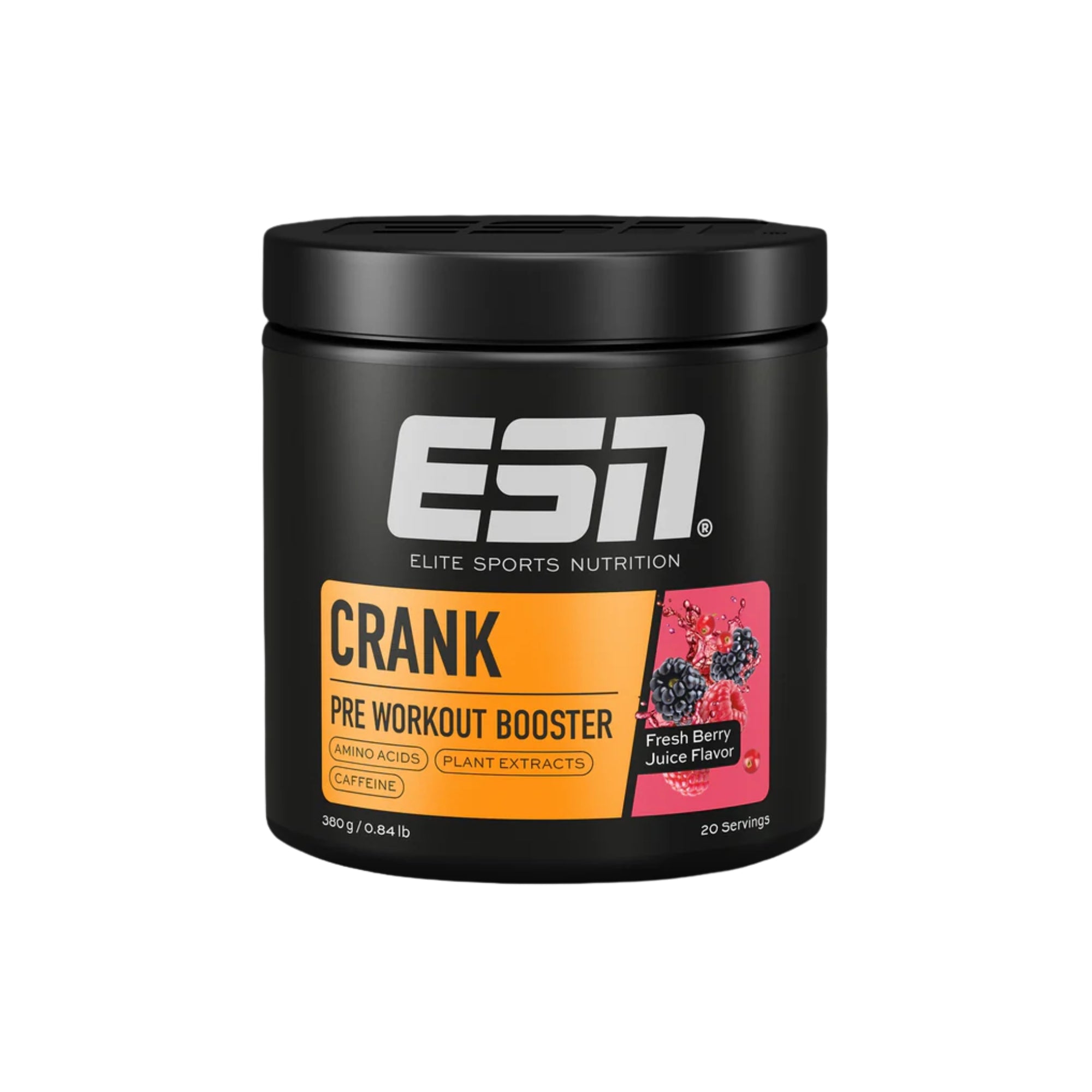 Crank Pre-Workout Fresh Berry Juice | 380 g | ESN