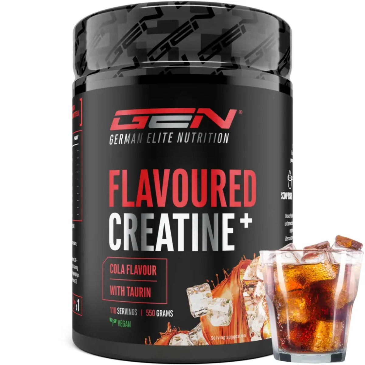 Créatine Aromatisée+ (Créatine Monohydrate & Taurine) | 550 g | German Elite Nutrition