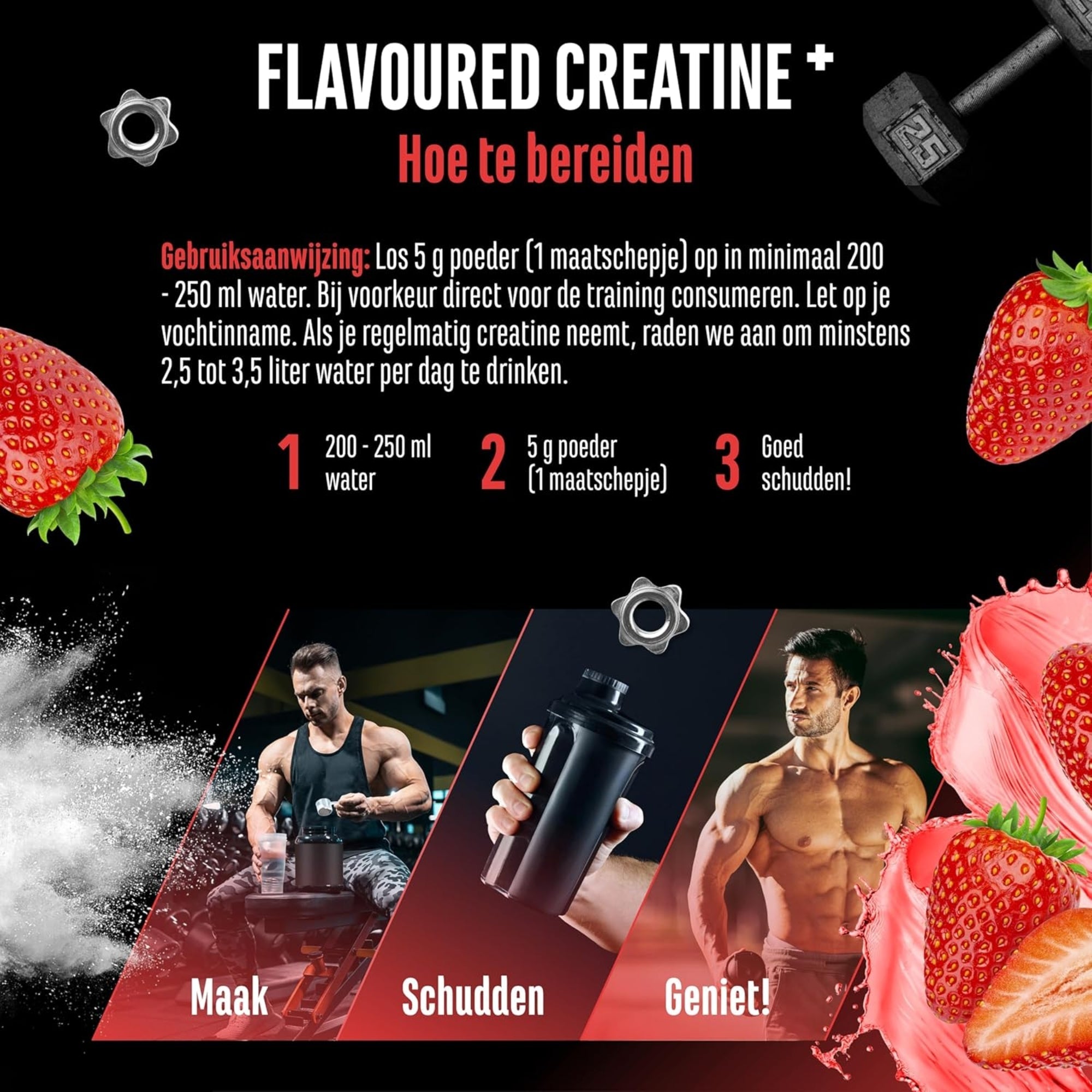 Créatine Aromatisée+ (Créatine Monohydrate & Taurine) | 550 g | German Elite Nutrition