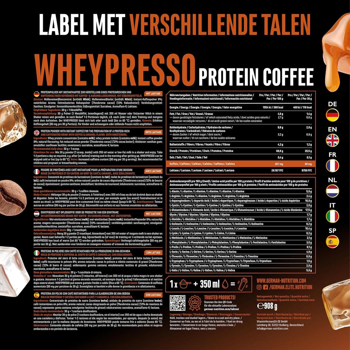 Wheypresso Protein Coffee | 908 g | German Elite Nutrition