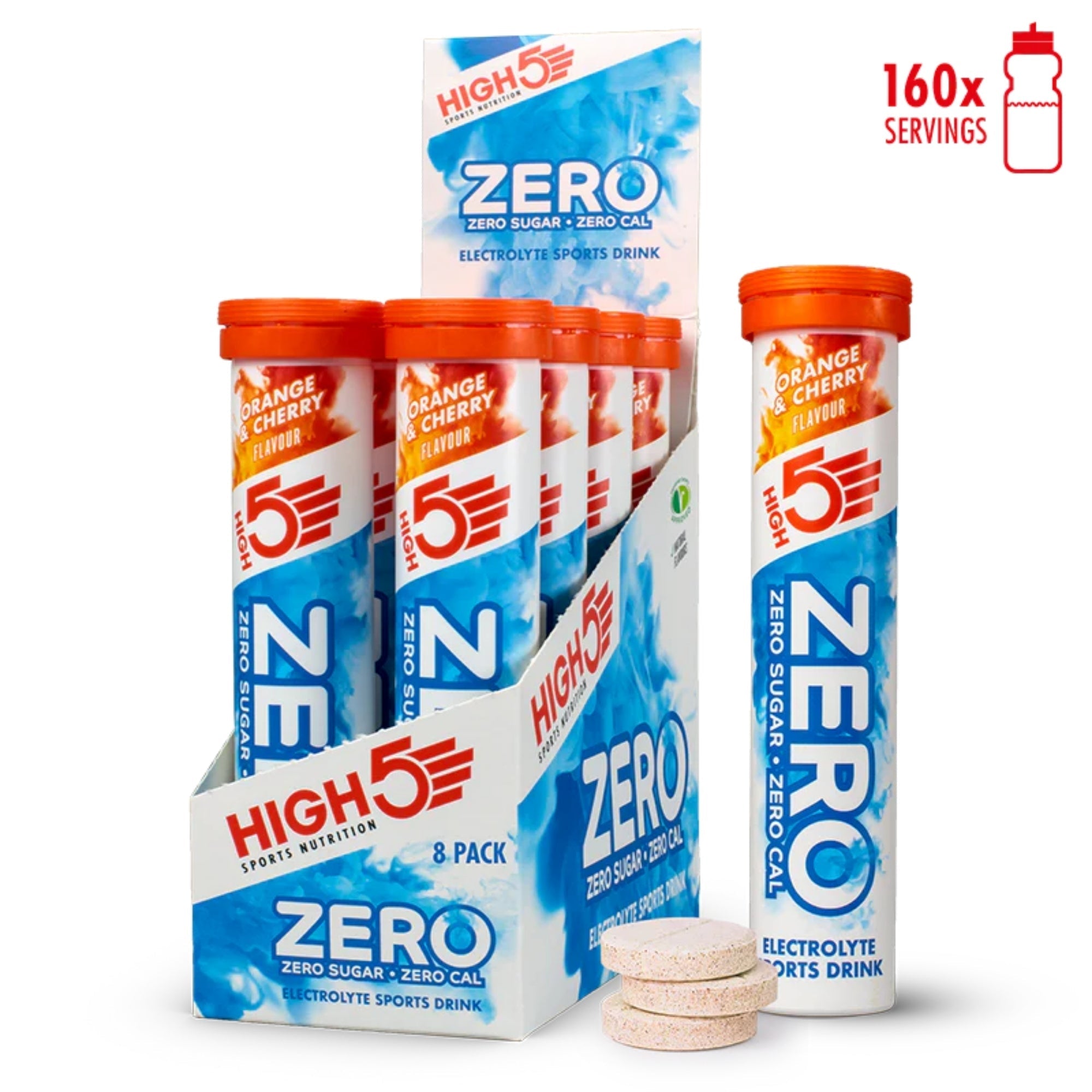HIGH5 ZERO Orange & Cherry | comprimés effervescents d'électrolytes
