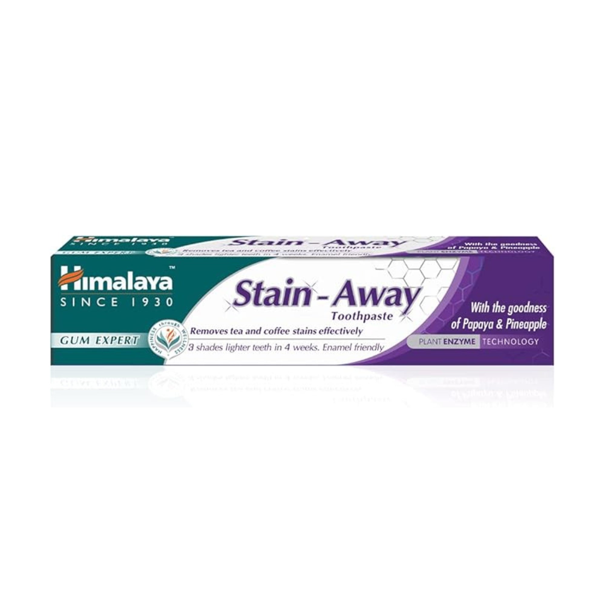 Himalaya Gum Expert Dentifrice Stain Away 75 ml - dentifrice ayurvédique aux herbes sans fluor avec enzymes de papaye et miswak