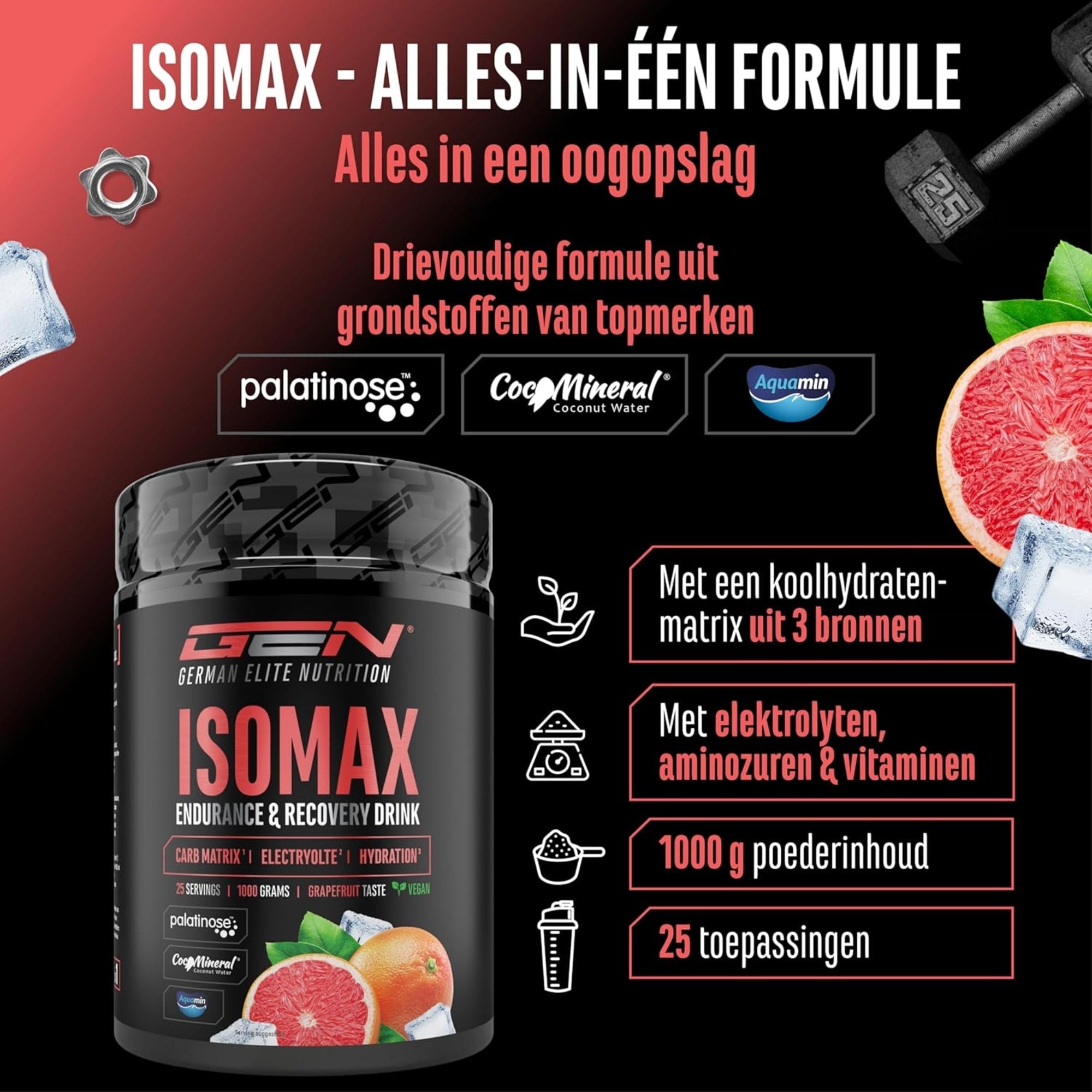 ISOMAX Endurance & Recovery Drink | 1000 g | German Elite Nutrition