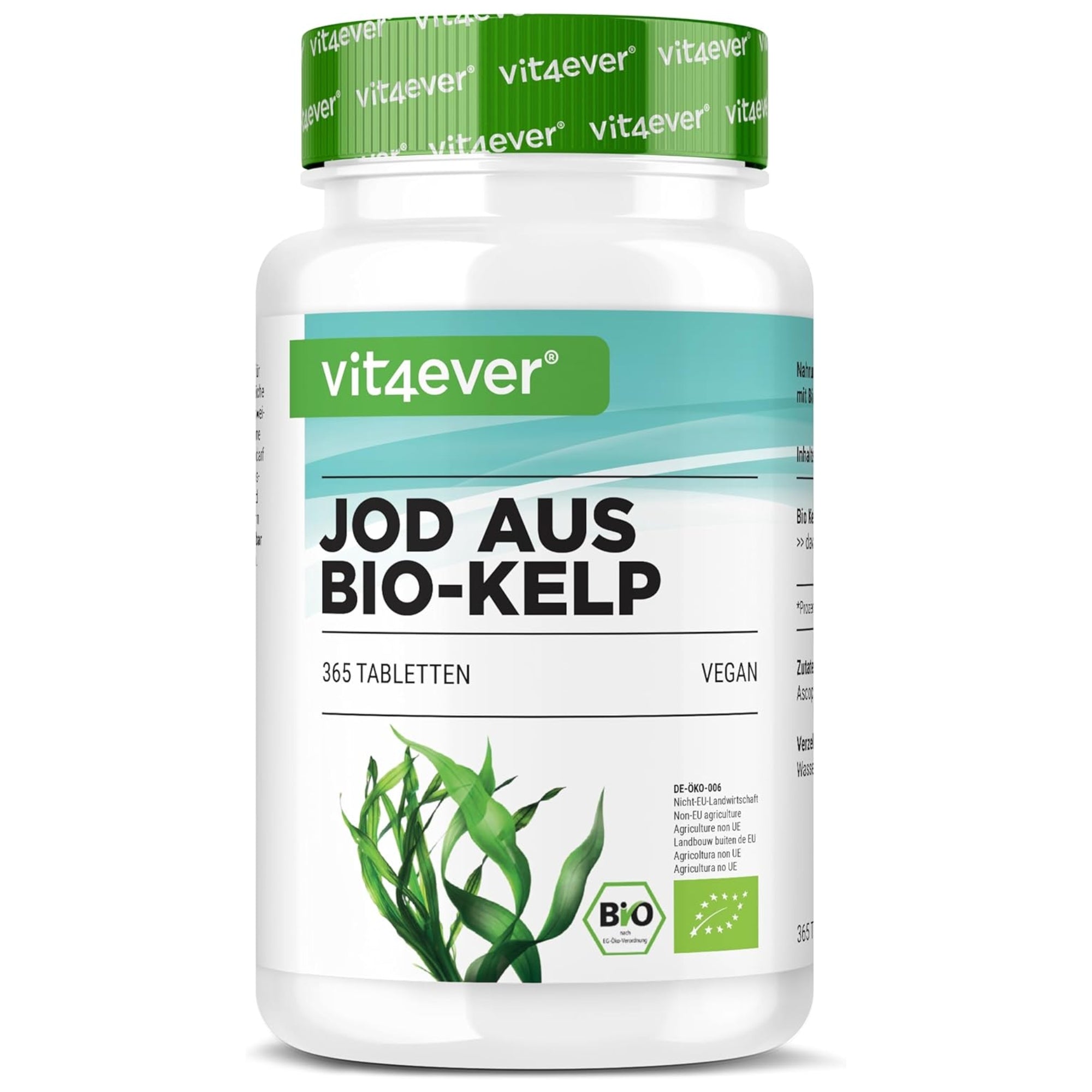 Iode de Kelp Bio 200 µg - 365 comprimés Vit4ever