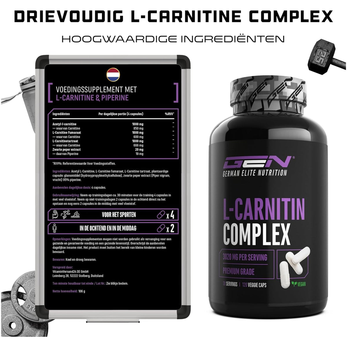 Complexe de L-carnitine étiquette GEN