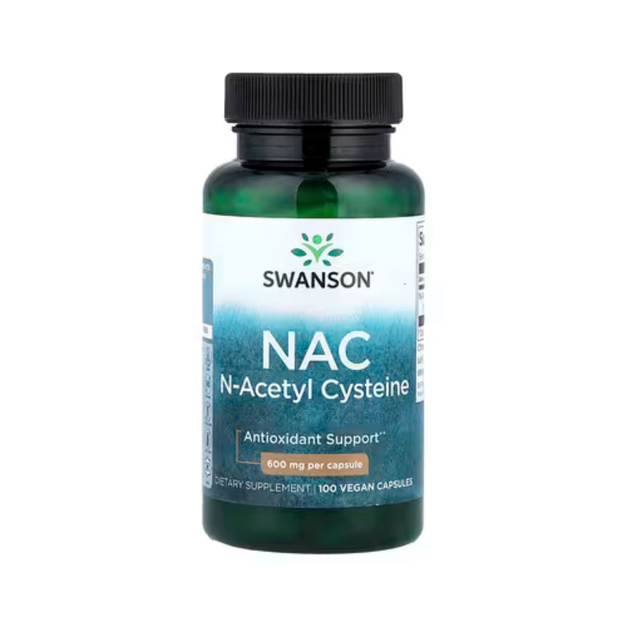Swanson N-Acétyl-Cystéine (NAC) 600 mg 100 gélules véganes - complément alimentaire