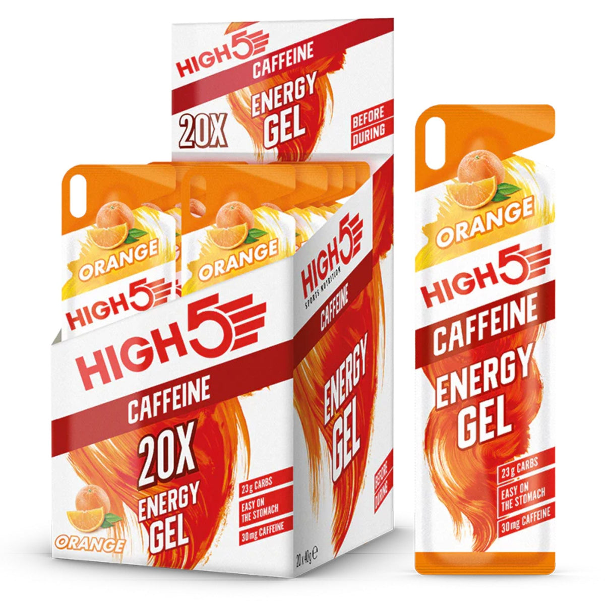 High5 Energy Gel Caffeine Orange | 30 mg de caféine