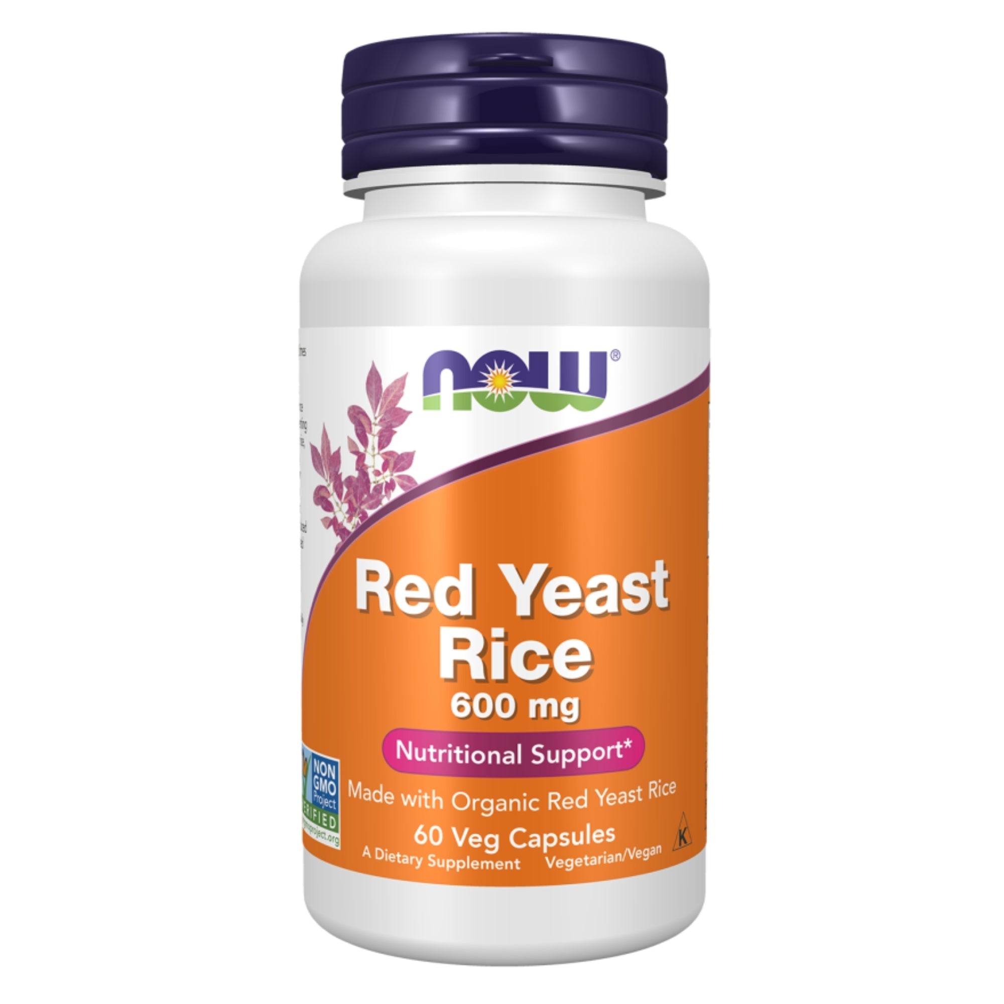 Levure de Riz Rouge 600 mg | 60 gélules véganes | NOW Foods
