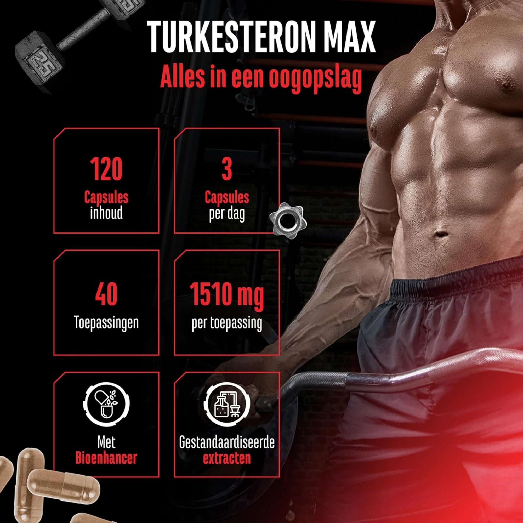 Turkesterone Max 1510mg | 120 Capsules | German Elite Nutrition