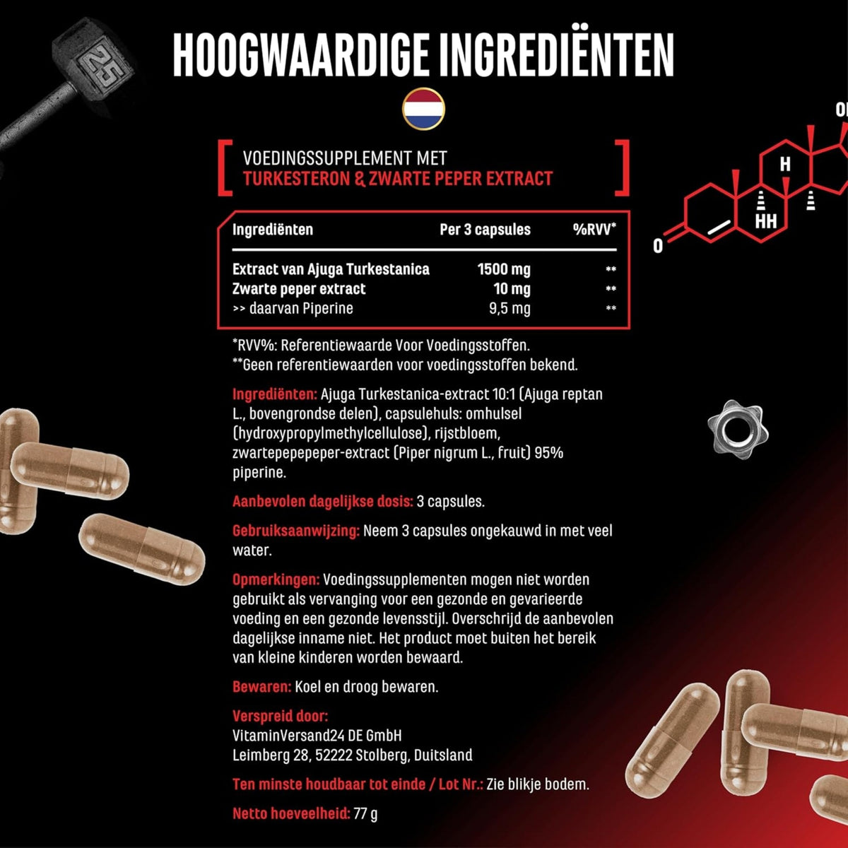 Turkesterone Max 1510mg | 120 Capsules | German Elite Nutrition
