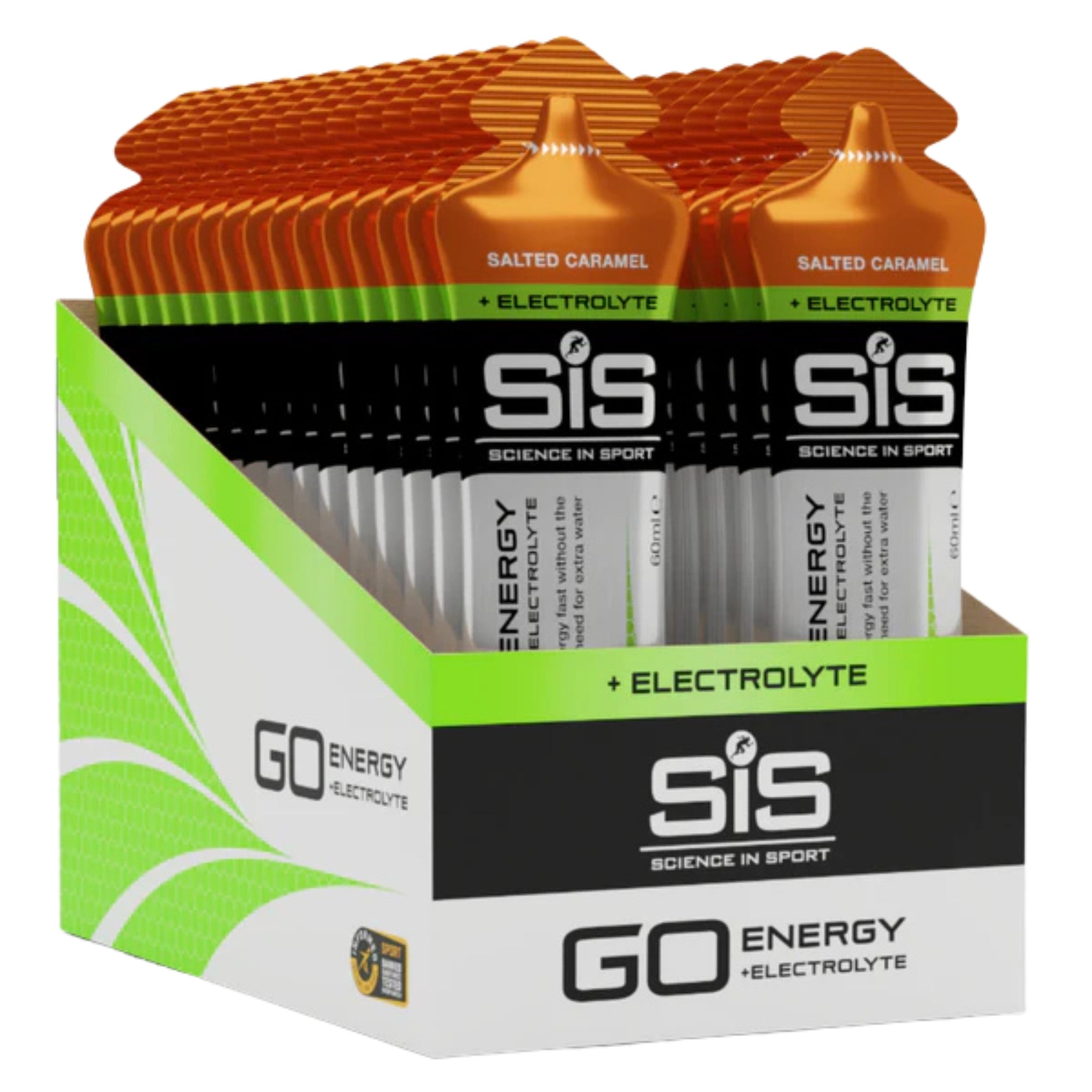 SiS GO Energy + Electrolyte Gel Caramel salé emballage 30 pièces