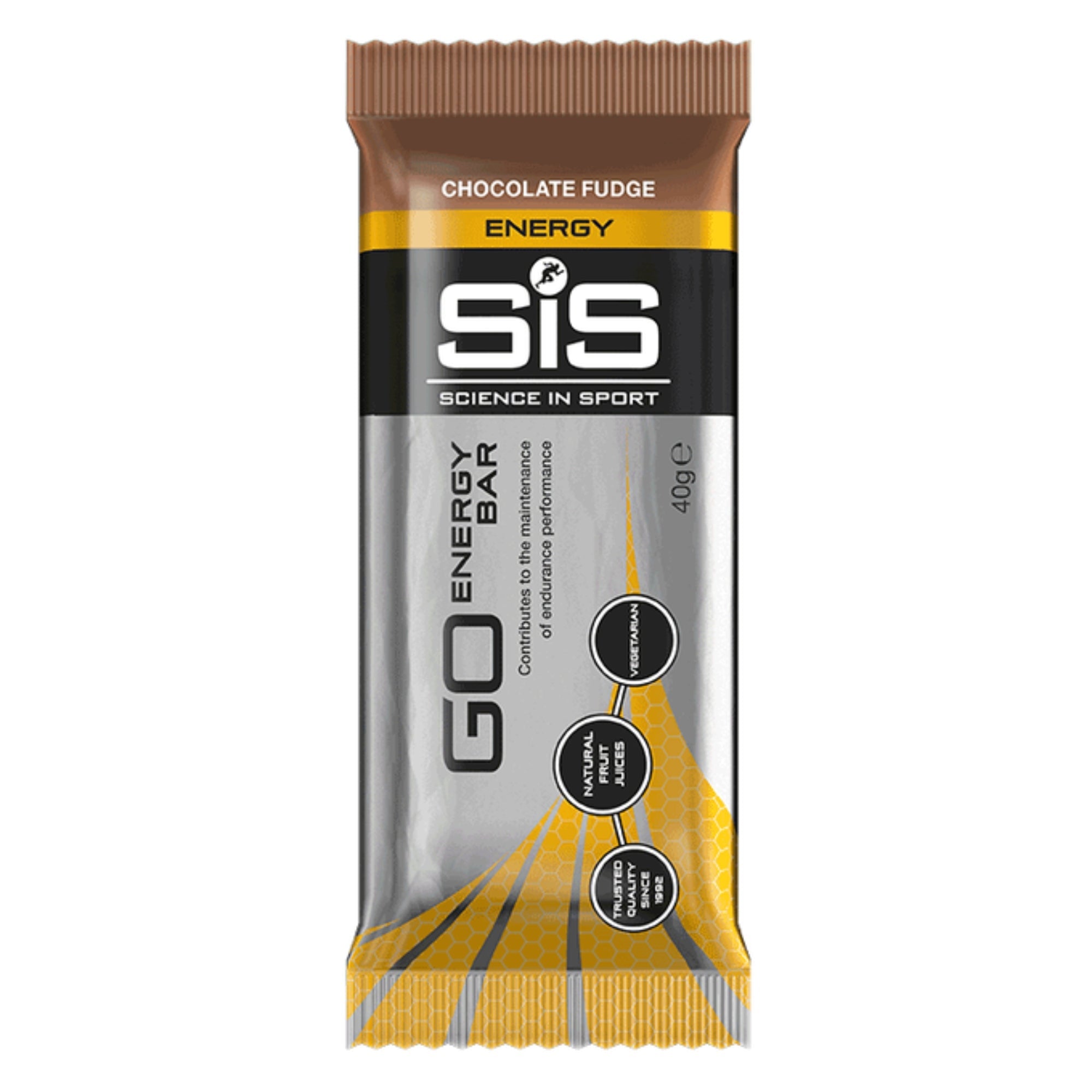 SiS GO Energy Bar Mini Chocolate Fudge - Barre énergétique compacte de 40 grammes pour les sportifs d'endurance comme les cyclistes et les coureurs.