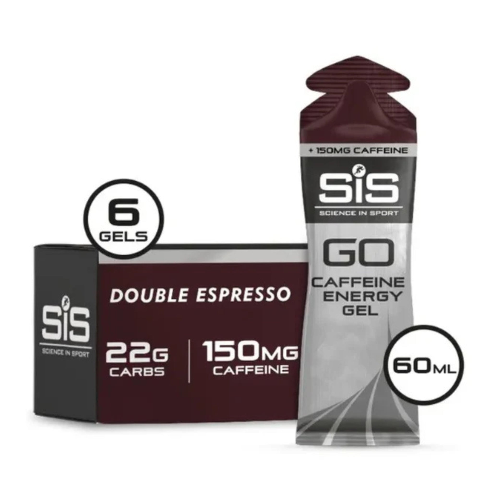 SiS GO Energy + Caffeine Gel Double Espresso emballage 6 pièces