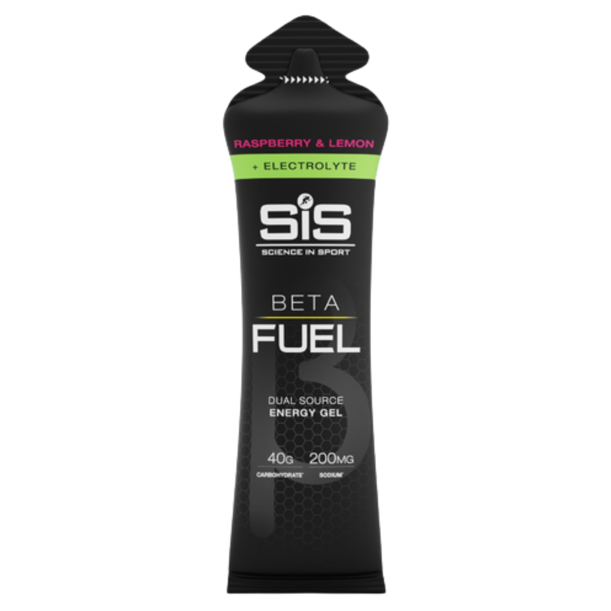 SIS Beta Fuel Electrolyte Gel sachet 60ml recto - gel énergétique dual source avec 40g de glucides et 200mg de sodium