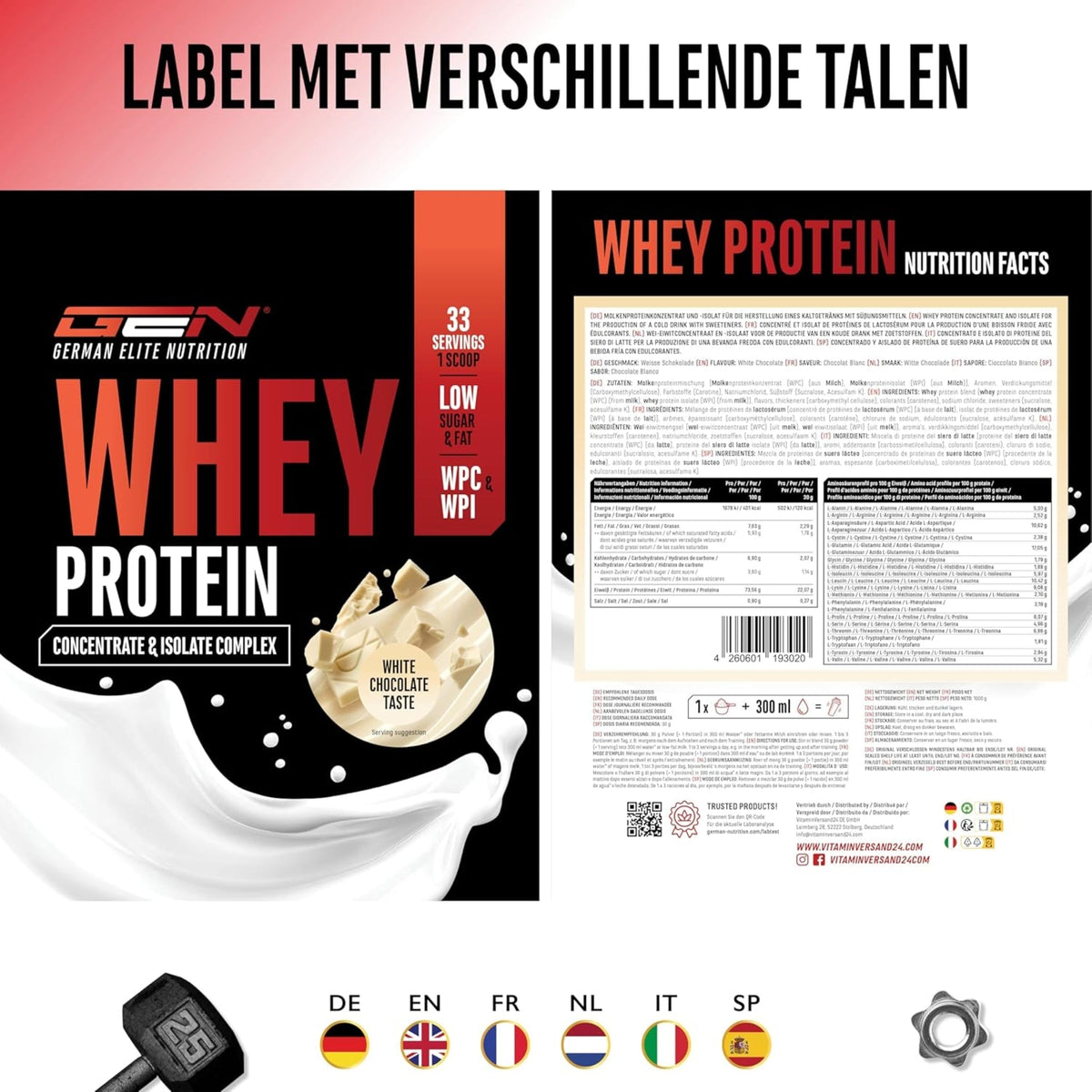 Whey Protein Complex de German Elite Nutrition