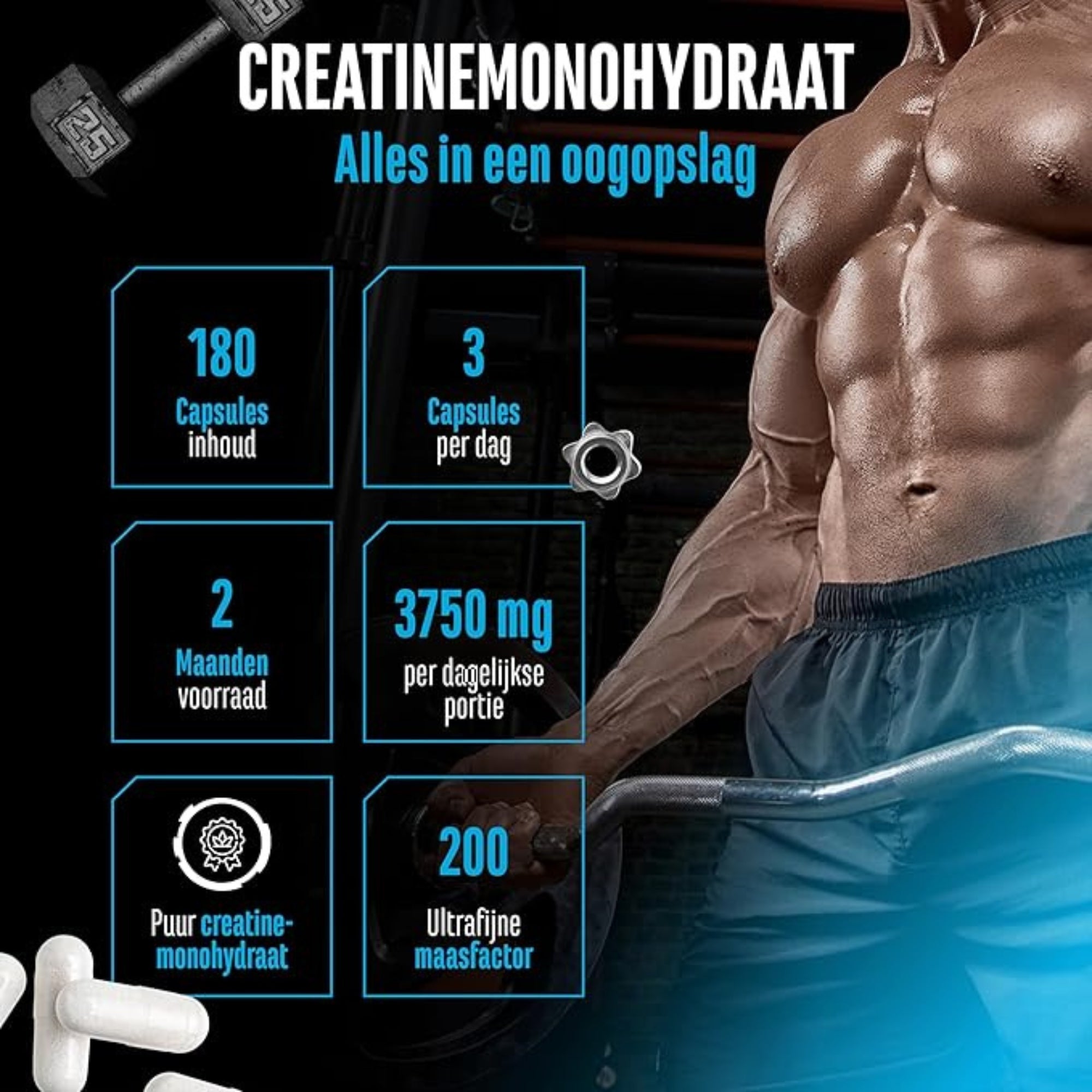 Créatine Ultra Caps | 180 & 420 Gélules | German Elite Nutrition