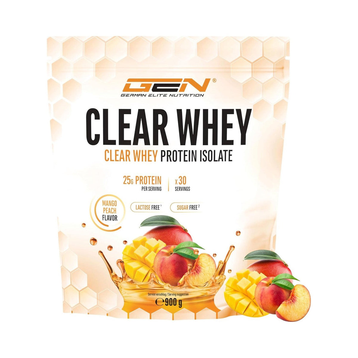Clear Whey Protein Isolate 900g Mangue & pêche - German Elite Nutrition