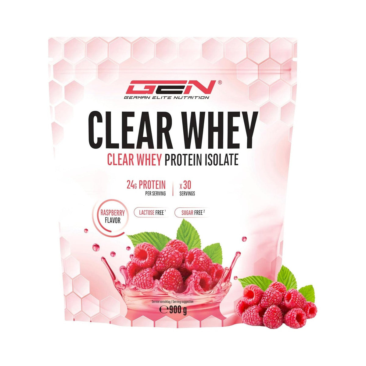 Clear Whey Protein Isolate 900g Framboise - German Elite Nutrition