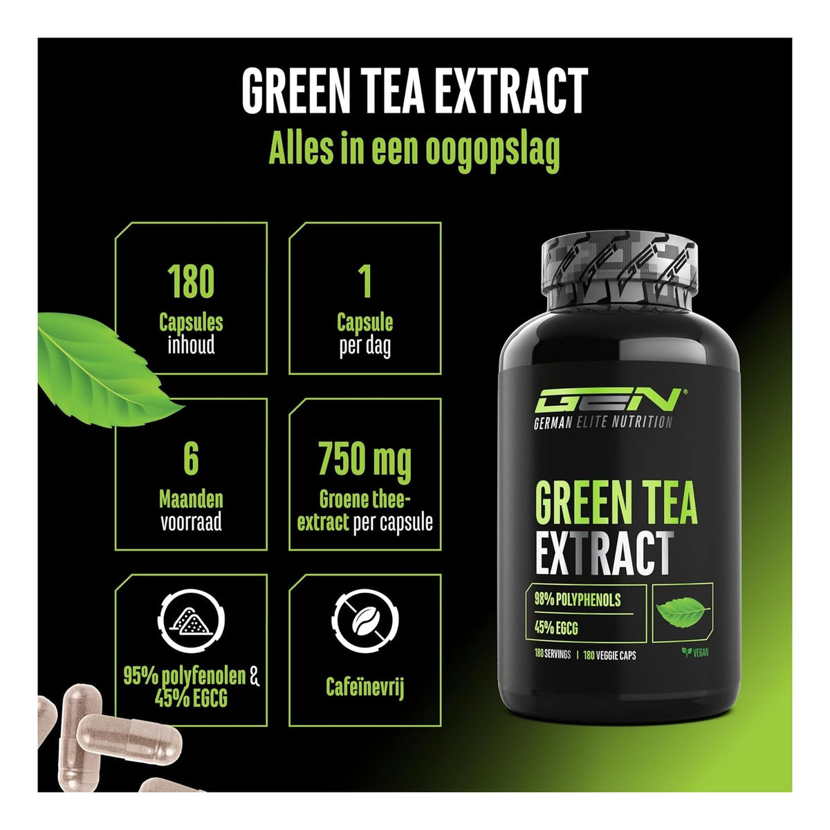 GEN Green Tea Extract caractéristiques en un coup d'œil