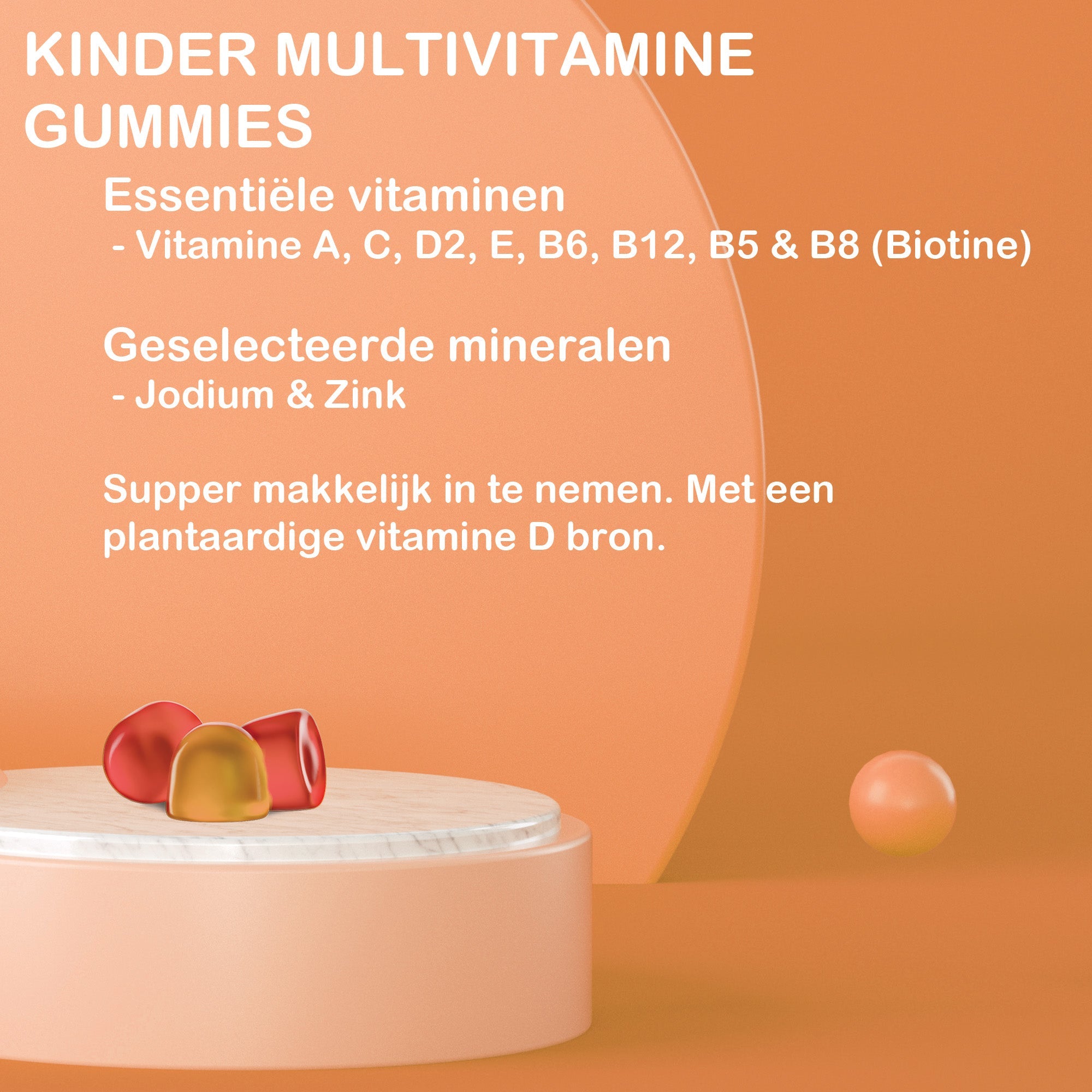 Gommes LUTO Multivitamines Enfants avec vitamines et minéraux - iode zinc et vitamine D végétale