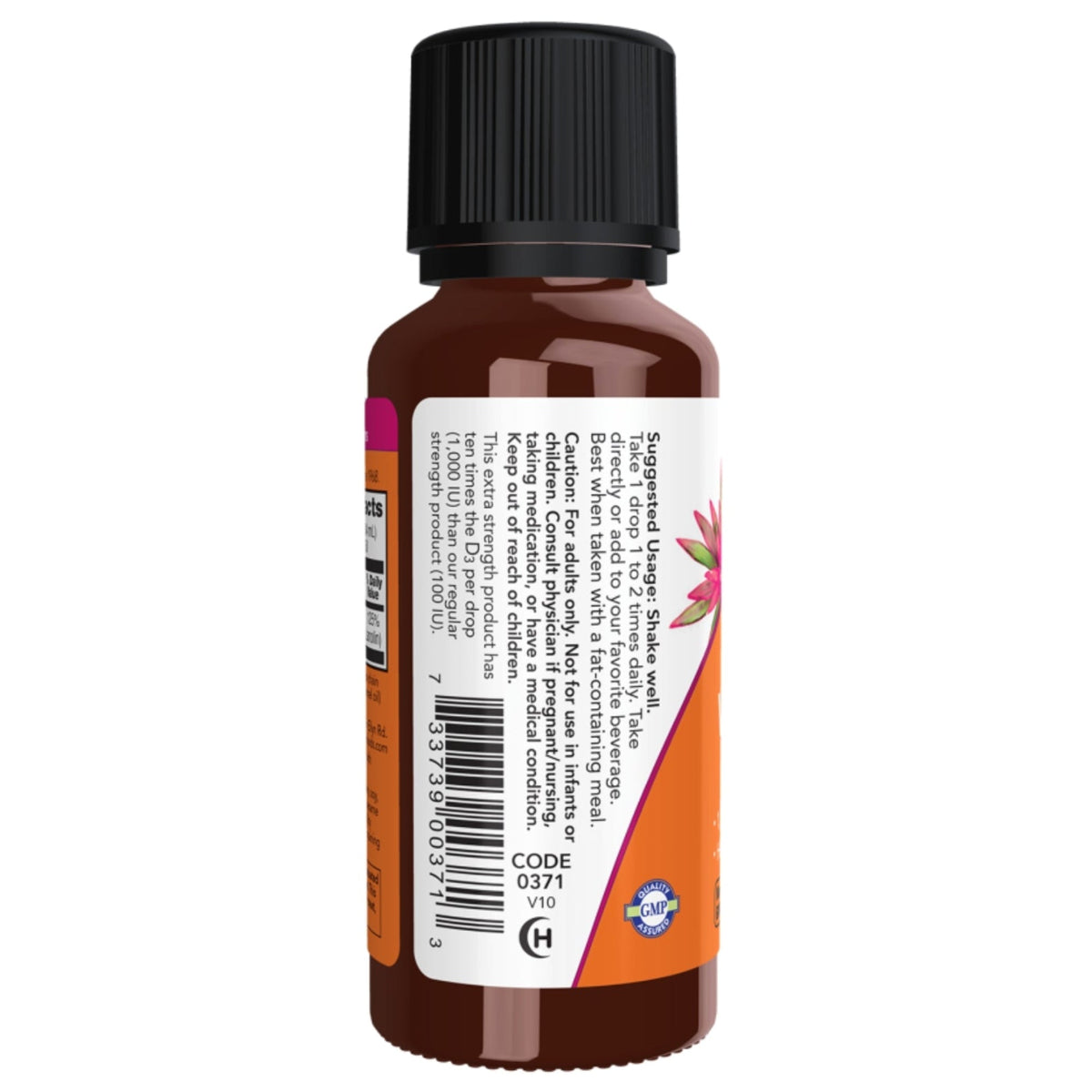Vitamine D3 en gouttes 1000 UI | 30 ml | NOW Foods