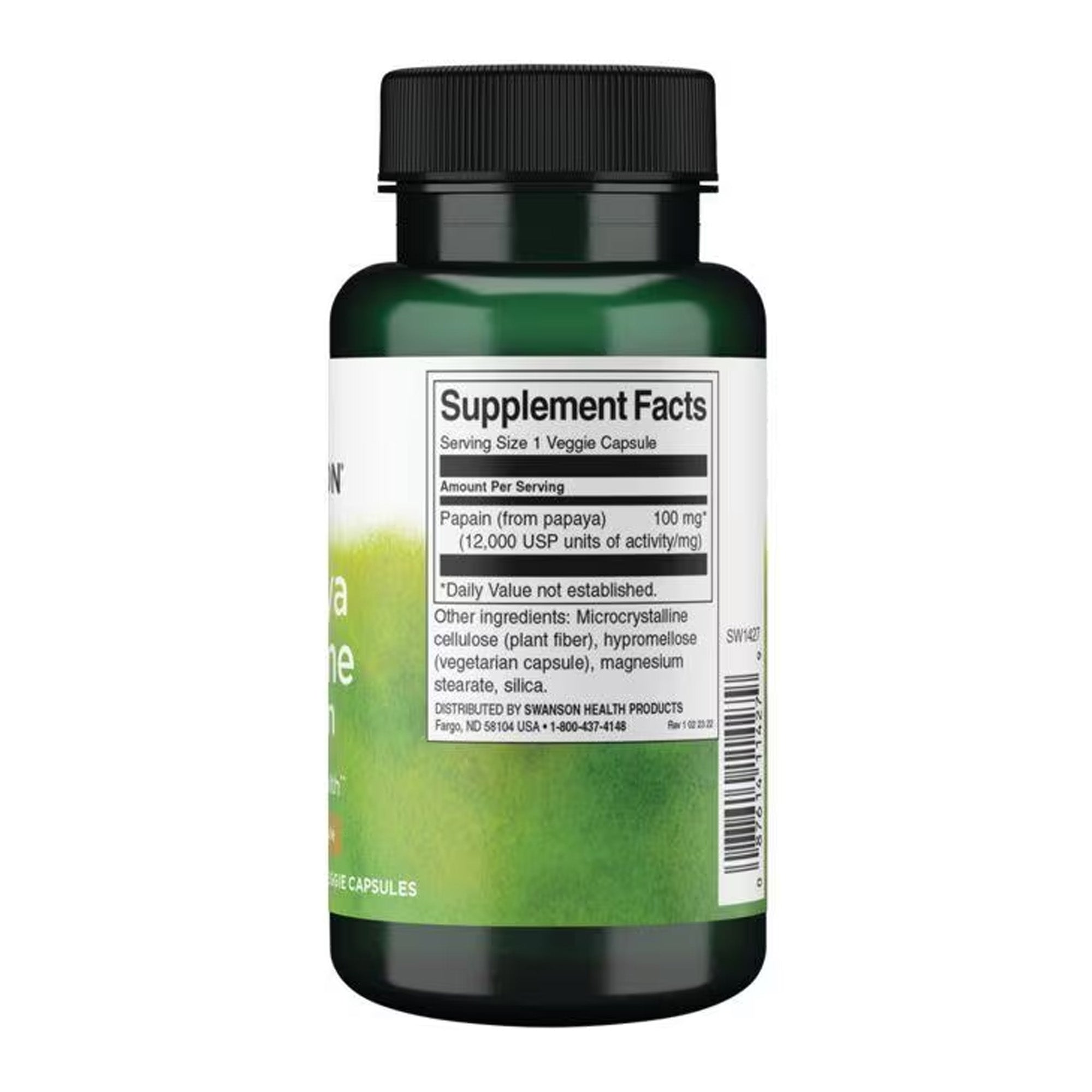 Swanson Papaïne (enzyme de papaye) 100 mg 90 gélules - complément alimentaire