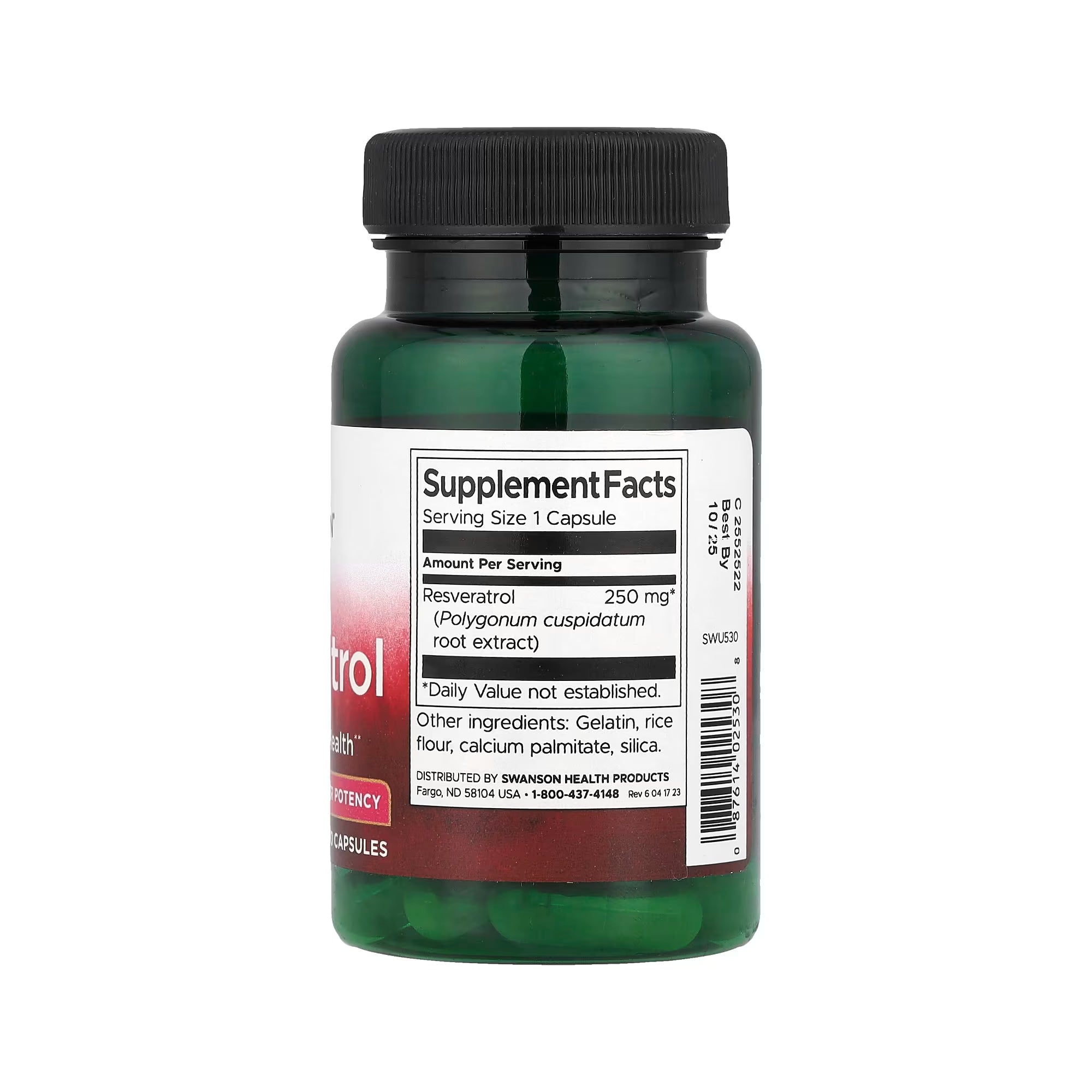 Swanson Resvératrol 250 mg 30 gélules - complément alimentaire