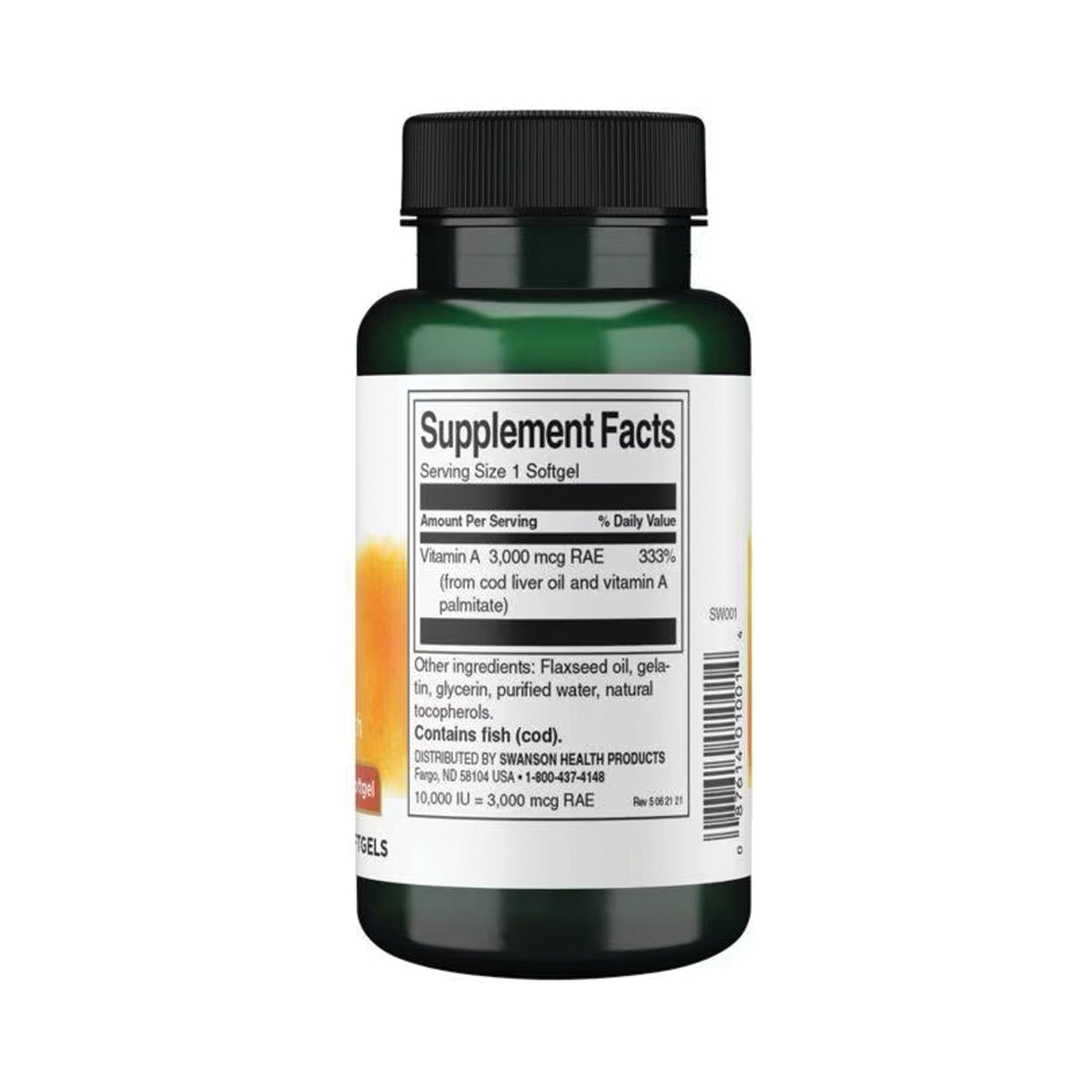 Swanson Vitamine A 10 000 UI 250 softgels - complément alimentaire