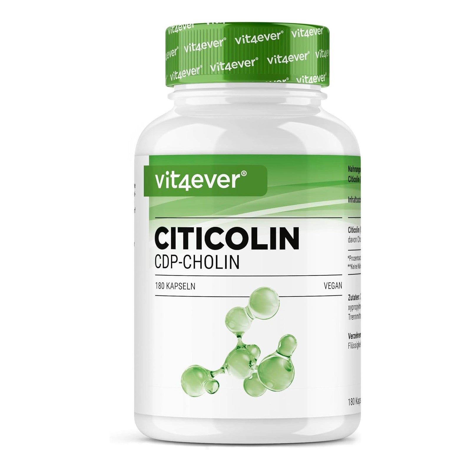 Vit4ever CDP Choline Citicoline 250 mg pot de 180 gélules