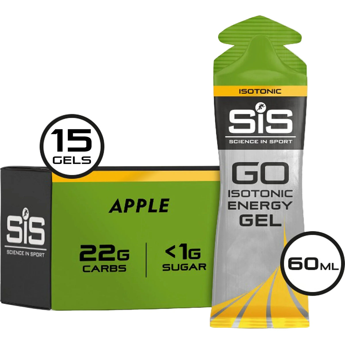 SiS GO Isotonic Energy Gel Apple emballage 15 pièces