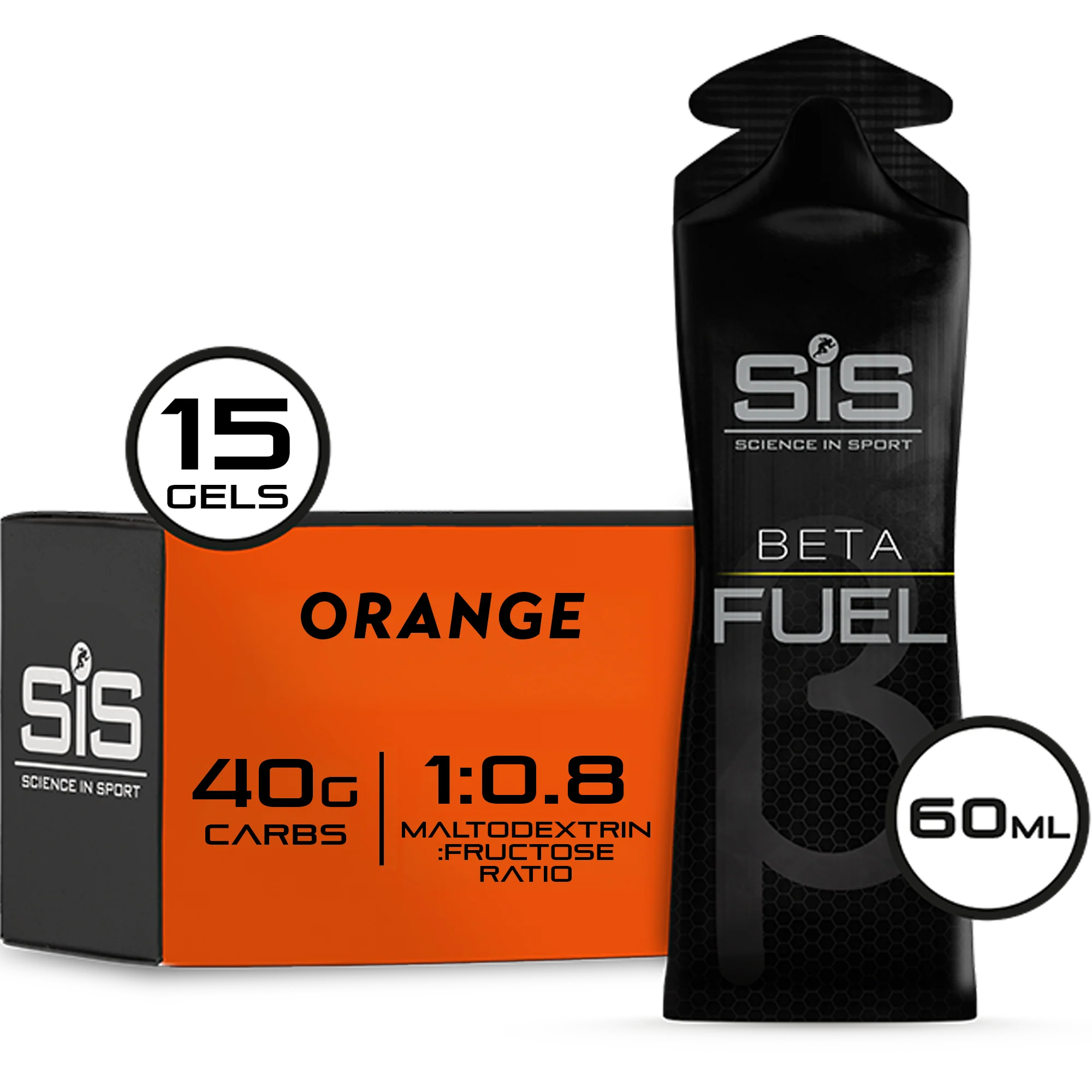 SiS Beta Fuel Gel Orange emballage 15 pièces