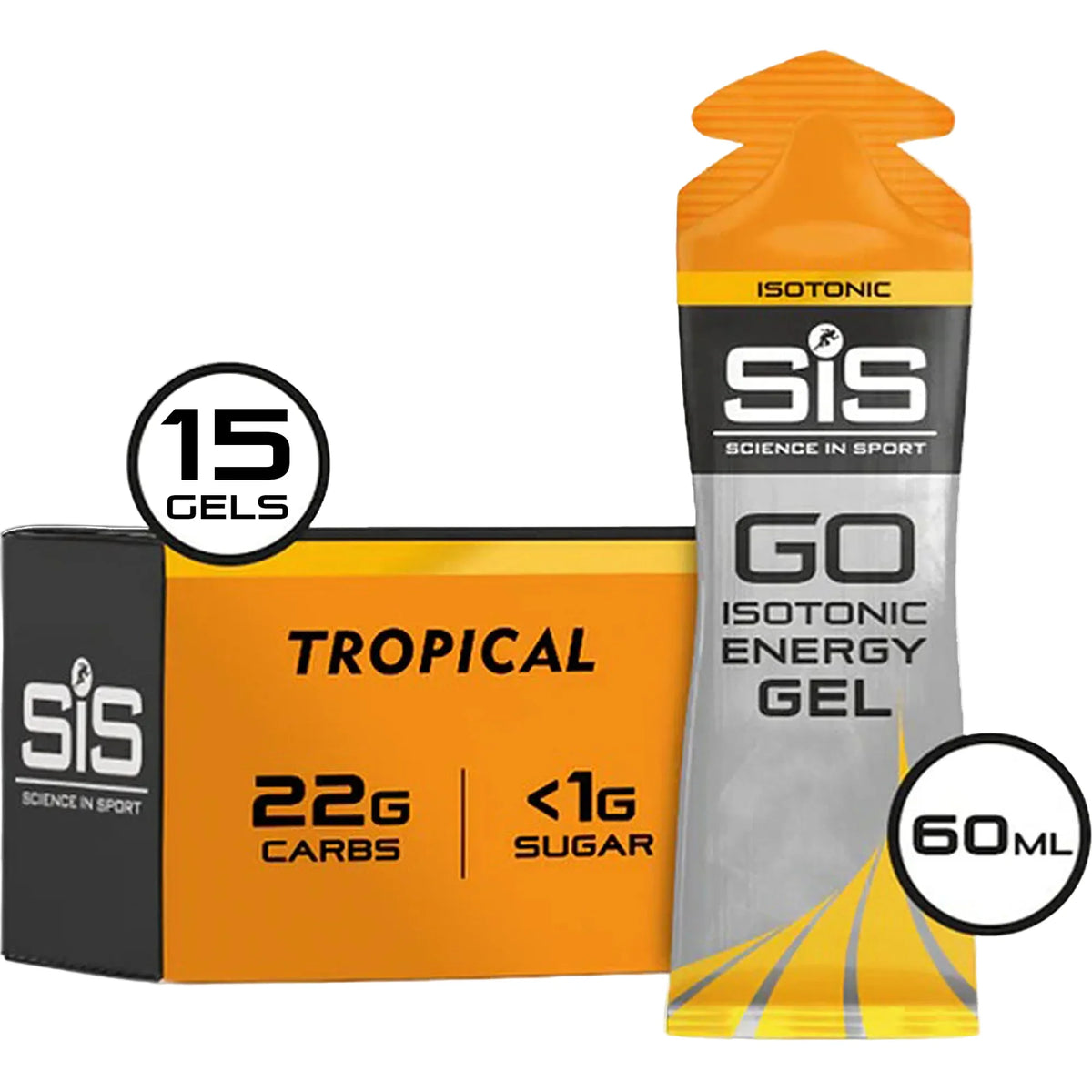 SiS GO Isotonic Energy Gel Tropical emballage 15 pièces