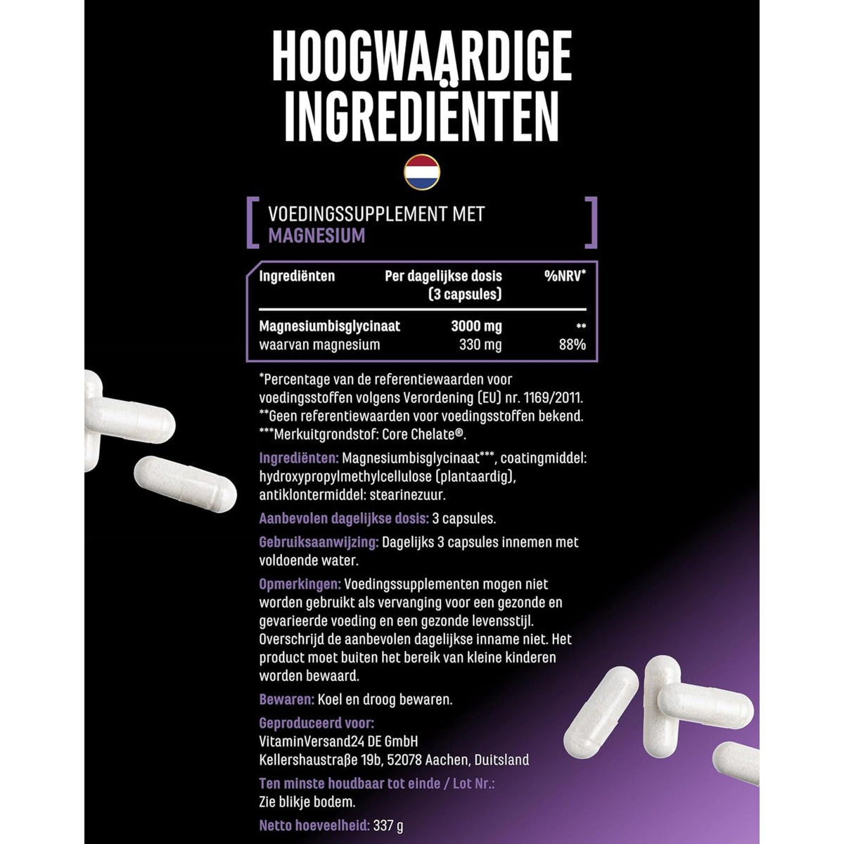 Magnésium Bisglycinate Core Chelate® 330mg | 300 Gélules | GEN