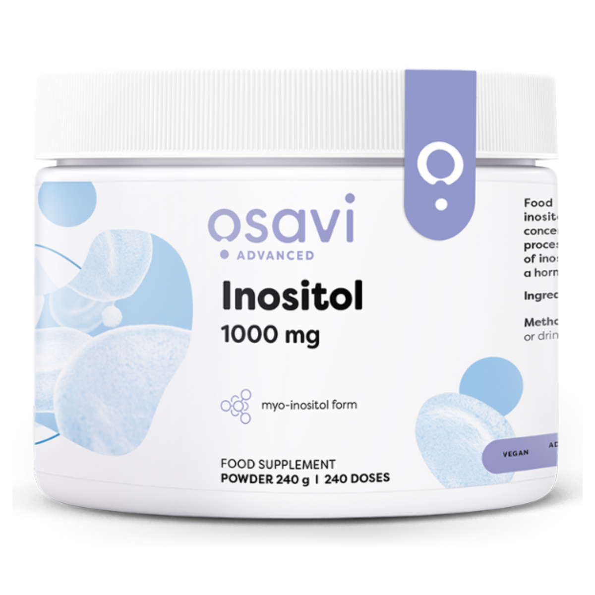 Osavi Inositol en Poudre 1000mg myo-inositol - 240 grammes, 240 doses | acheter en France