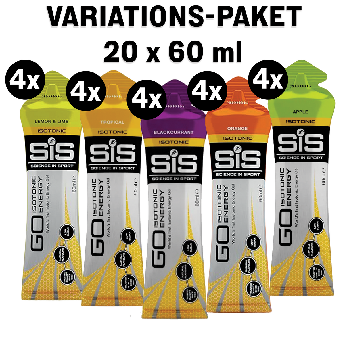 SiS GO Isotonic Energy Gel Variety Pack 20-pack