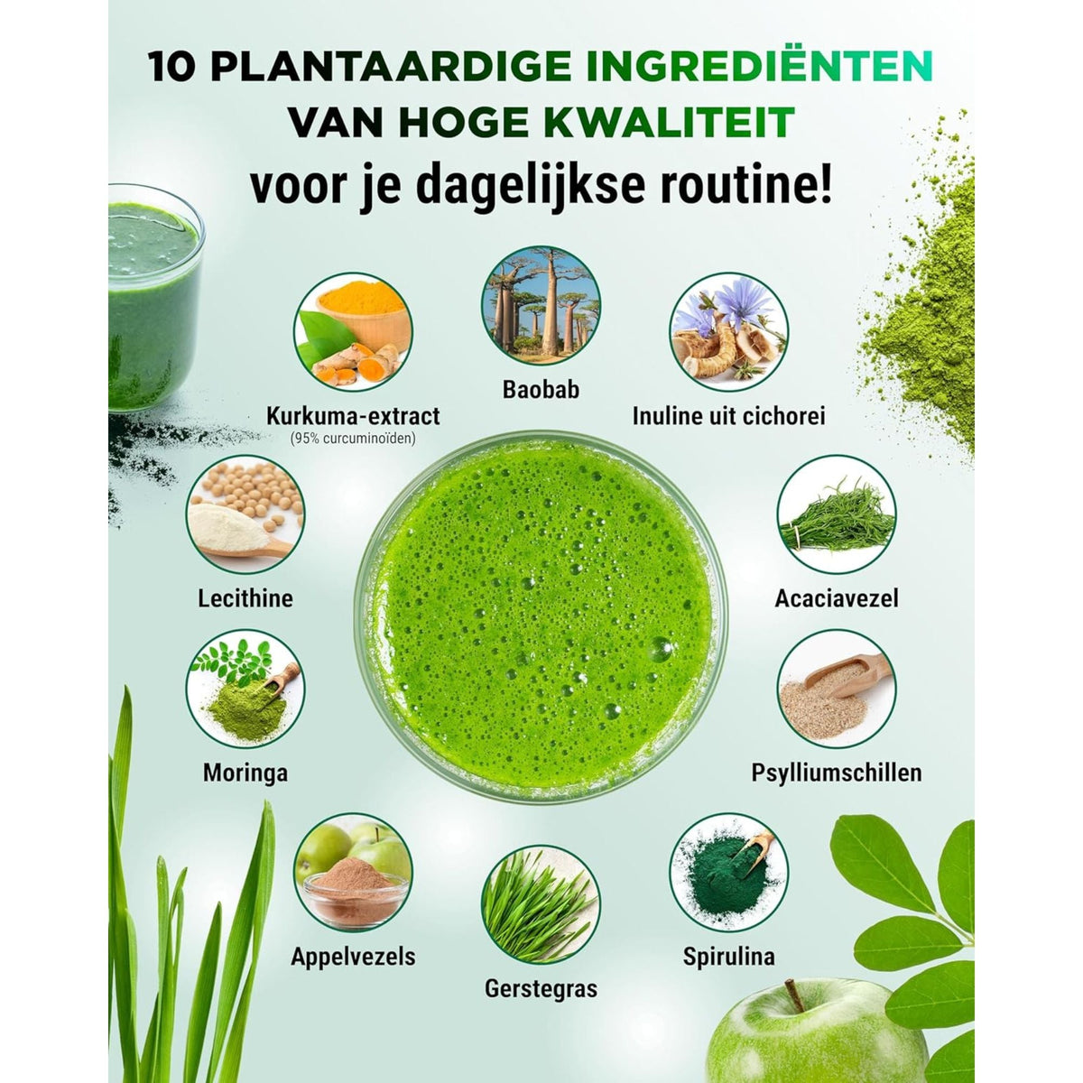 Daily Greens & Fibers Pomme Verte | 600g | Vit4ever