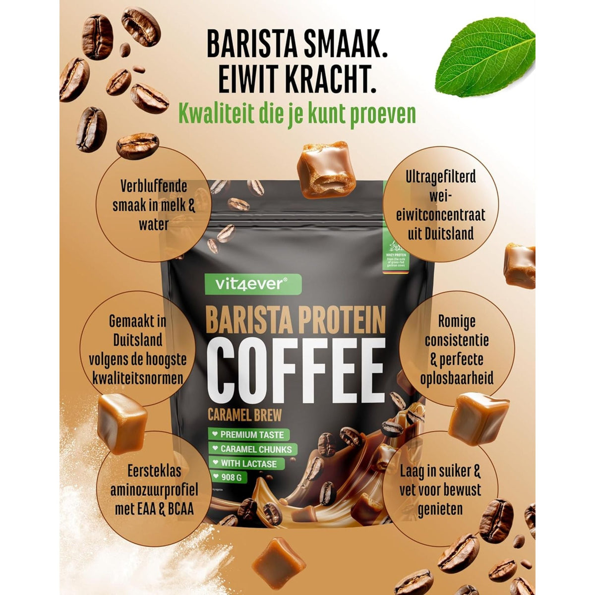 Barista Whey Caramel | 908 g | Vit4ever