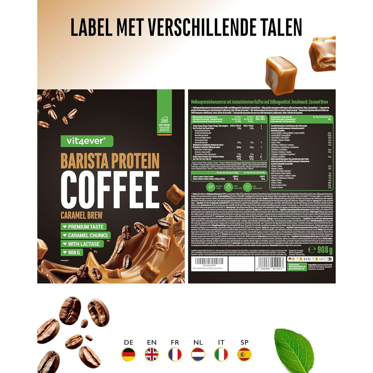 Barista Whey Caramel | 908 g | Vit4ever