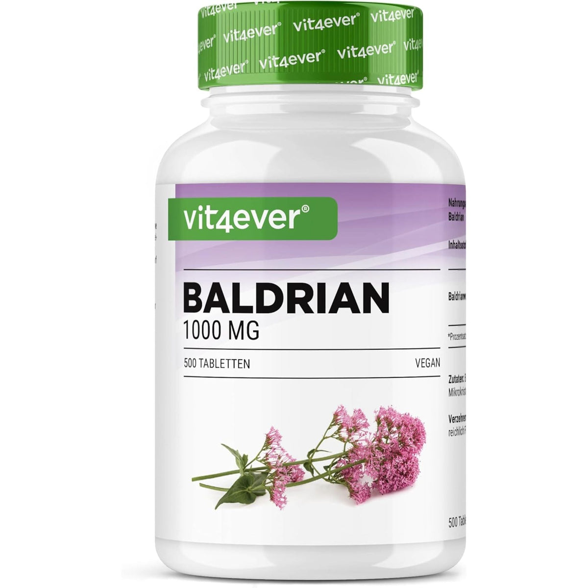 Valériane 500mg | 500 Comprimés | Vit4ever