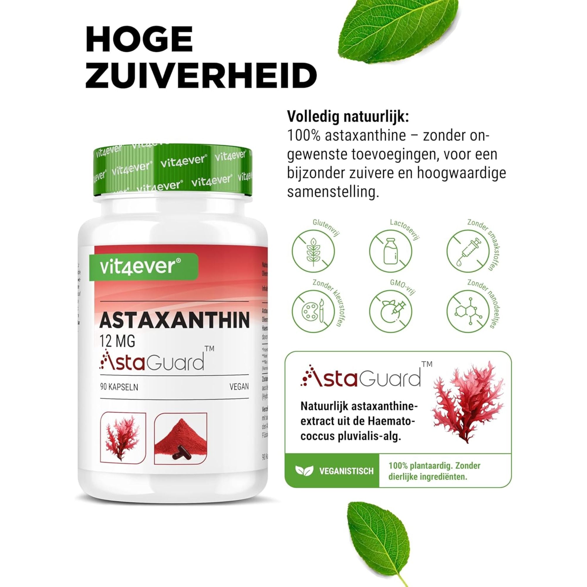 Astaxanthine 12mg AstaGuard® | 90 Gélules | Vit4ever
